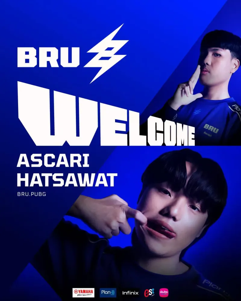 B体育官方-BRU战队社媒官宣：Hatsawat与Ascari加入